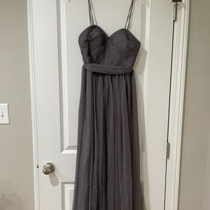 Jenny Yoo Grey Convertible Strap dress Sz 00